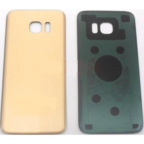 50Pcs/Lot Back Glass Cover For Samsung Galaxy S7 G930F / S7 Edge G935F Rear Housing Battery Door Case With Adhesive Replacement