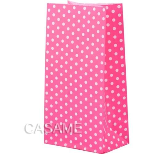 10/20/30 Pcs Kraft Dot Paper Bag Party Favor Mini Bags Candy Cookie Bread Nuts Bag for Biscuits Snack Baking Package Bag