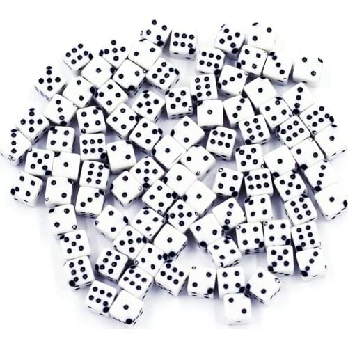 100Pcs Spacer Beads White Tiny Square Dice Acrylic Fashion Jewelry Making Findings DIY Charms 6mm