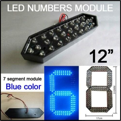 12" outdoor waterproof module, blue color digita numbers include 7 segment ,led gas price,led oil price,7 segment of the modules