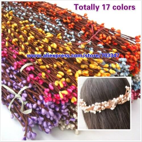 19 Colors High Quality 40cm pretty pip berry stem for floral bracelet wreath wedding diy wreath