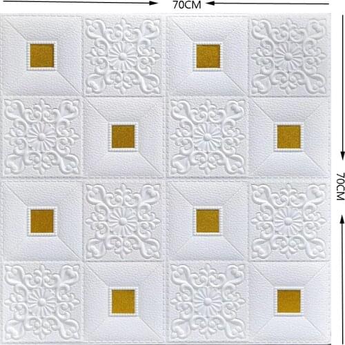 70x70cm 3D Brick Wall Stickers Stone Living Room Decor Foam Waterproof Panels Covering Wallpaper Home TV Background Kid