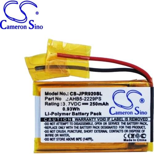 Cameron Sino 250mah battery for JABRA Pro 900 Pro 920 Pro 923 Pro 930 Pro 935 AHB5-2229PS batteries