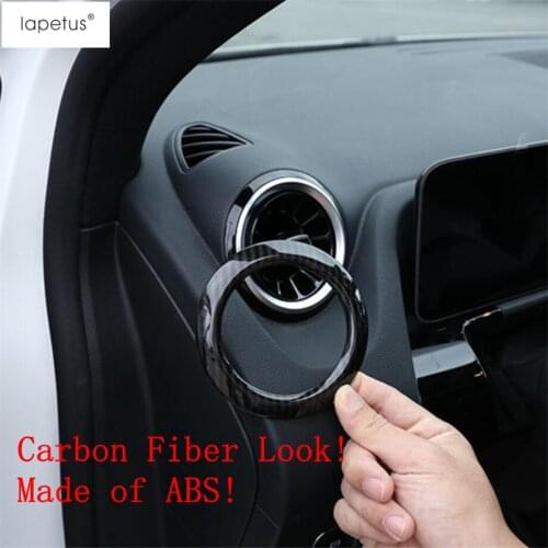 Lapetus Accessories For Mercedes-Benz B W247 Class 2019 - 2021 Air Conditioner Outlet Vent Molding Cover Trim ABS Carbon Fiber
