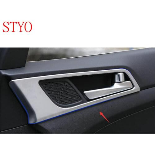 STYO Car ABS inner door handle bowl frame cover trim For LHD Hyundaii TUCSON 2016-2018