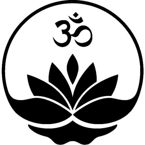 Car Stickers Buddha Buddha Yoga Ohm Zen Meditation PVC Car Decoration Accessories Decals Creative Black/white,14cm*14cm