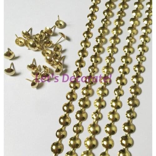 Free shipping 50meters/lot 11mm Golden Color Plated Upholstery Tacks/ Decorative Nail Strip / Nailing Tape, Upholstery Nail, DIY