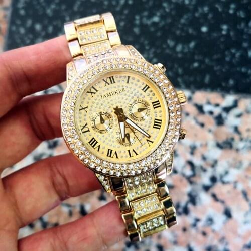Relogio Feminino JAMEKER 2021 Gold Watch Womens Watch Stainless Steel Female Clock New Brand Famous Luxury Watch Ladies Watches
