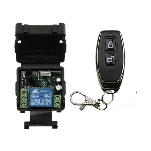DC12V 24V 1CH 1 CH RF Wireless Remote Control Switch System Receiver + metal Remote Garage Doors /window /lamp/ shutters