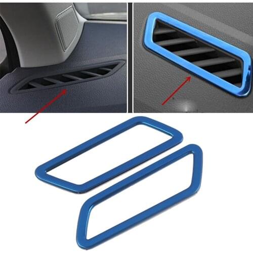 For Volkswagen VW T-ROC TROC 2017 2018 2019 2020 2021 Car Rear Air Conditioning Outlet Frame Trim Sticker Stainless Steel