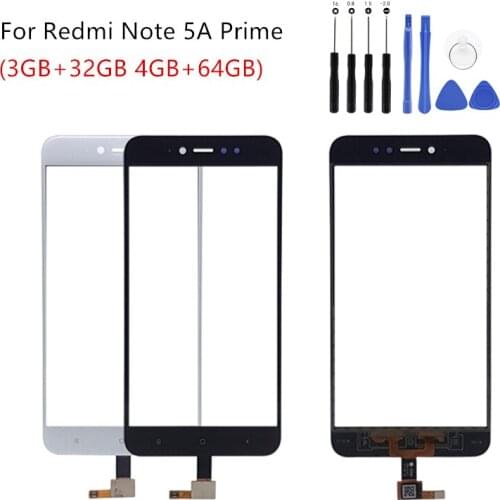 For Xiaomi Redmi Note 5A Prime Pro Touch Screen Front Glass Touch Panel Cover Front Outer Glass Lens Repair Parts + Repair Tools