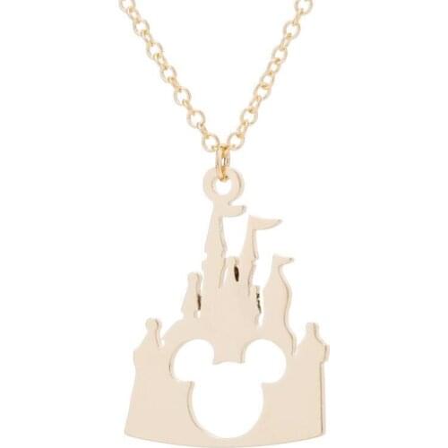 European and American stainless steel mouse necklace hollow mouse necklace female foreign trade jewelry