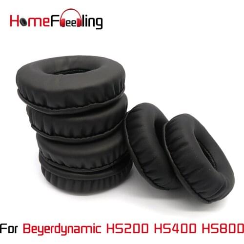 Homefeeling Ear Pads For Beyerdynamic HS200 HS400 HS800 Earpads Round Universal Leahter Repalcement Parts Ear Cushions