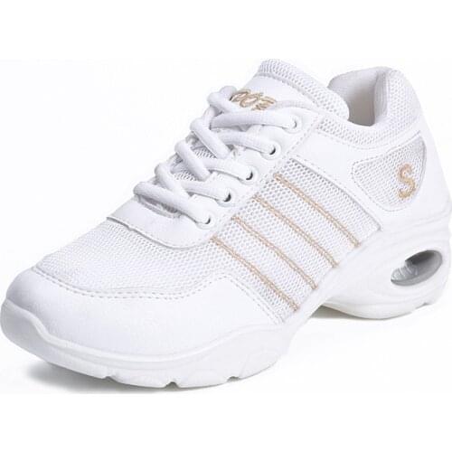 Soft Bottom Shoes Woman Sneakers Square Mesh Dance Shoes Sports Slimming Women Shoes Dancing Mom Sailor Shoes for women Fitness