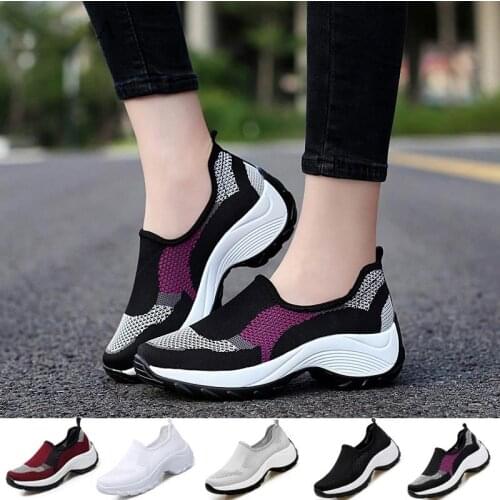 Fashion shoes woman sneakers 2021 new zapatos de mujer breathable slip-on solid flat mesh casual sneakers women vulcanized shoes