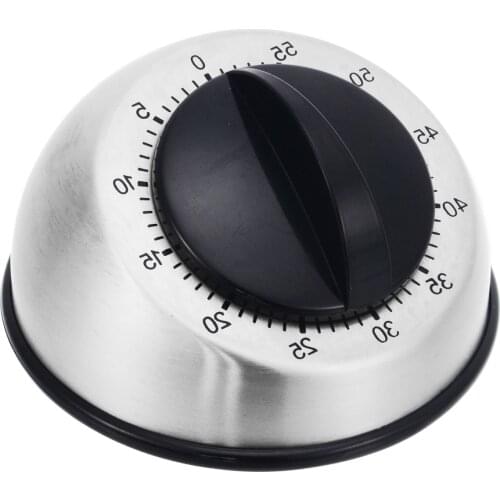 Stainless Steel Kitchen Cooking Timer 60 Minutes Long Ring Bell Alarm Loud Clock For Kitchen Cook Supplies