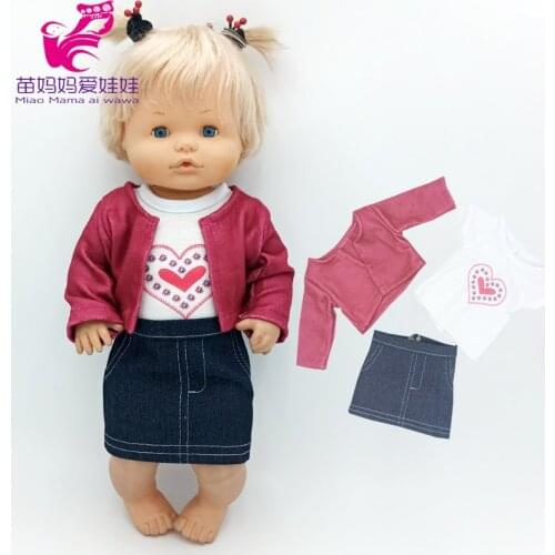 Nenuco Doll Coat Jeans Skirt Ropa Y Su Hermanita Reborn 40cm Baby Doll Clothes Jackets