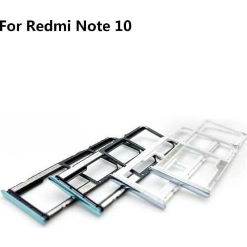 SIM Tray Holder For Redmi Note 10 Sim Card Tray Slot Holder Adapter Socket Repair Parts