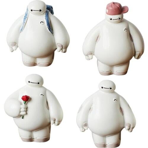 Cartoon Accessories Plastic Baymax Robot Crafts Figure Ornaments Home Decorations Big Hero Doll Toys Gifts
