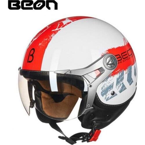 2019 New Eur ECE Certification Netherlands Retro Motorcycle Helmet B-100 Half Face Motorbike Helmets of ABS PC Lens Visor