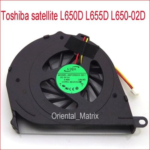 New AB7205HX-GC1 DC5V 0.4A Cooler Fan Replacement For Toshiba Satellite L650 L650D L655 L655D L650-02D CPU Cooler Fan