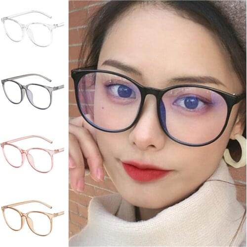 NEW Women Anti-Blue Glasses Net Red Glasses Eyeglasses Oversize Frame Spectacles Flat Eyewear