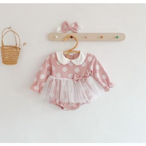 Baby Girls Clothes First Birthday Baptism Infant Newborn Clothing Princess Bodysuit+Headwear Kids Girl Outfits Cute Outfits Girl