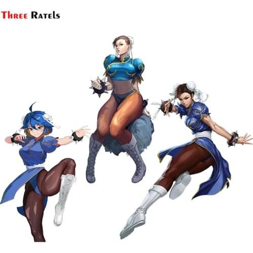 Three Ratels F25 Chun Li Fighter Personalized Creative Scratch Stickers Car Sticker Auto Accessories Vinyl Waterproof Decal