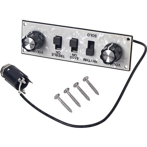 Wired Electric Guitar Control Plate Wiring Kit Volume Rhythm Bass Treble Switch