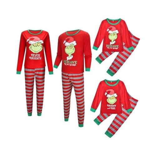 Christmas Hat Parent-child Outfit Holiday Party Costume New Style Long-sleeved Hoodie Autumn The Home Service Pajamas Style Suit
