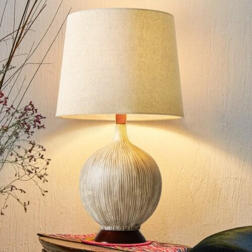 Modern Minimalist Coconut Shell Table Lamp Bedroom Bedside Lamp Creative Ceramic Designer Living Room American Warm