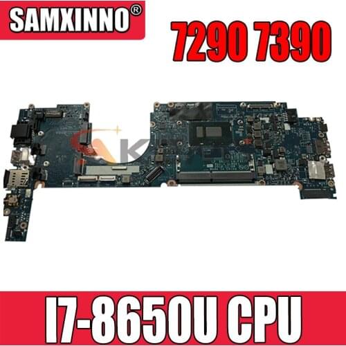 100% working for Dell Latitude 7290 7390 Motherboard 0MXW44 CN-0MXW44 DAZ20 LA-F312P mainboard SR3L8 I7-8650U tested ok