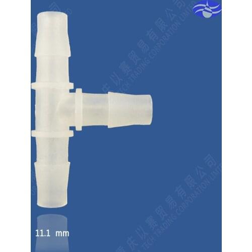 11.1mm(7/16") Tee plastic pipe connector,hose connector,pipe coupling