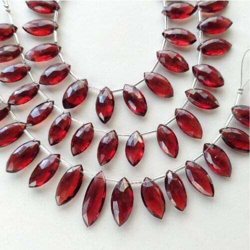 20pieces loose beads red garnet Marquise shape faceted AAA DIY jewelry making FPPJ wholesale nature gemstone