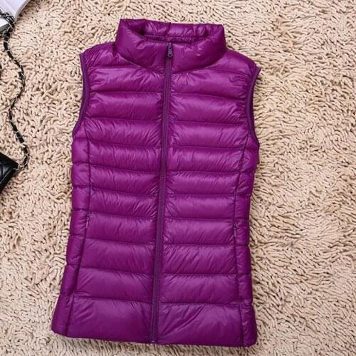 2021 Women Down Vests Spring Autumn Slim Sleeveless Jacket Plus Size Lightweight Windproof Warm Waistcoat Coat SYJ102