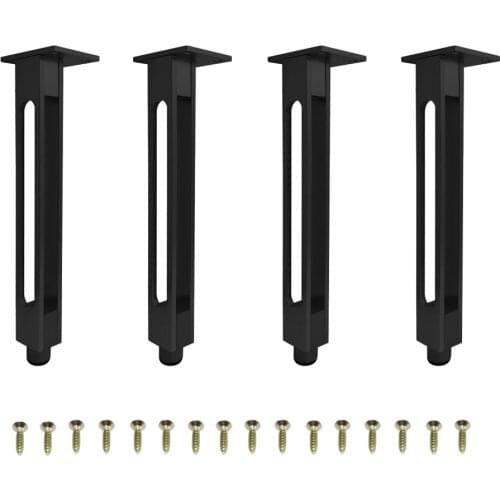 4pcs Adjustable Aluminum Furniture Legs Feet Replacement For Sofa Table Couch Desk TV Stand Coffee Table Cabinet Leg