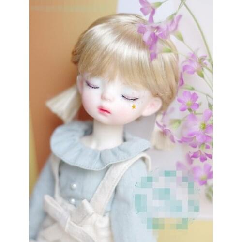 BJD Doll Wig suitable for 1-3 1-4 1-6 size imitation Mohair wig tea long hair doll accessories brown red braids