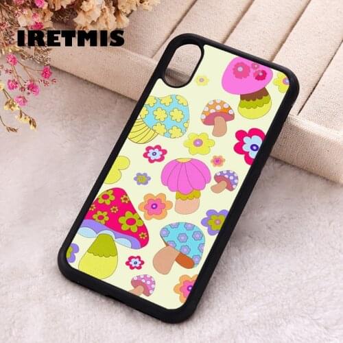 Iretmis 5 5S SE 2020 Phone Cover Case for iPhone 6 6S 7 8 Plus X Xs XR 11 12 Mini Pro Max Rubber Silicone groovy shroom