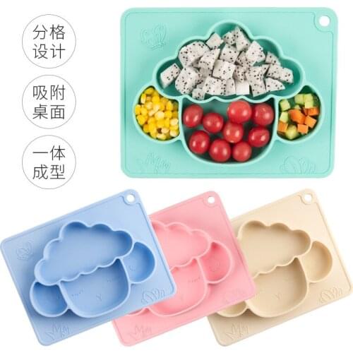 Childrens Plate Compartment Cartoon Baby Tableware Shatter-resistant Food Bowl Dinner Home Baby Separation Plate