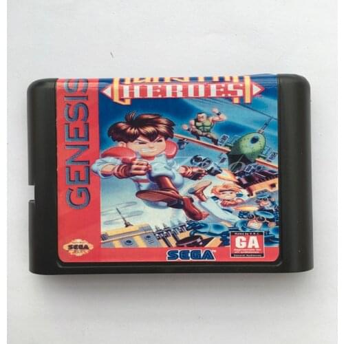 Gunstar Heroes EU/JAP Shell for 16 bit Game Card for Genesis System for Sega Mega Drive