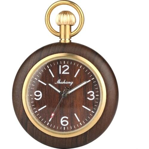 Quartz Wooden Pocket Watch for Lover, Arabic and Roman Digital Wooden Pocket Watches for Man, Sport Pocket Watch for Women Men