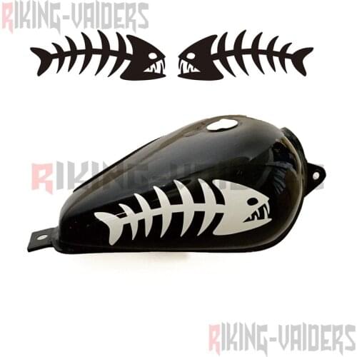 Motorcycle Fuel Tank Sticker Fishbone Stickers Decals For Honda Yamaha Suzuki Kawasaki Harley Sportster