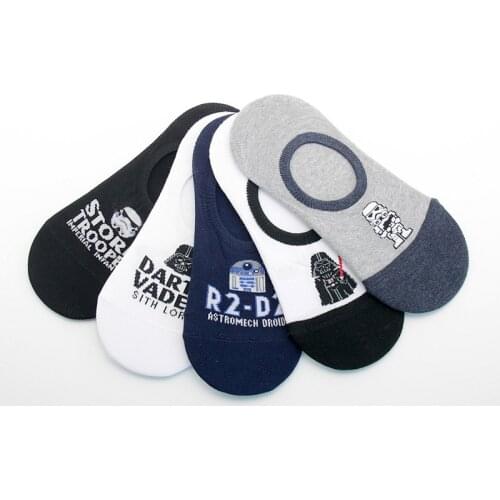 Disney Personality Cartoon Socks Star Wars Shallow Mouth Boat Socks Mens Fashion Socks