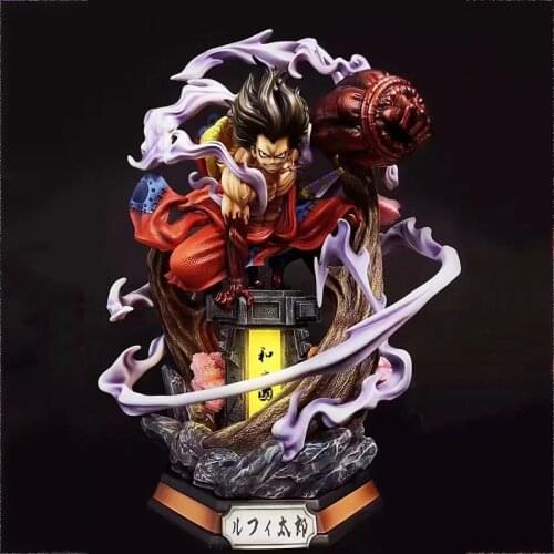 NEW 38cm Anime Pirate King Gk Statue Luffy Gear 4 Snakeman Pvc Collection Model Figure Toy