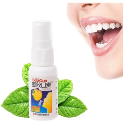 Bee Propolis Oral Spray Clean Mouth To Refresh The Breath For Ulcer Pharyngitis
