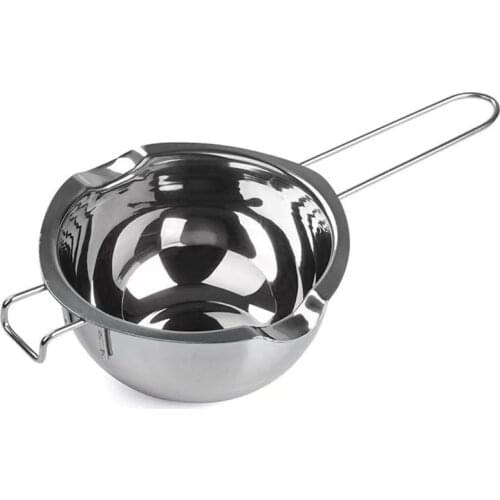 Long Handle Stainless Steel Wax Melting Pot Handmade Scented Candle Soap DIY Material Chocolate Baking Heating Gadget Wax Melts