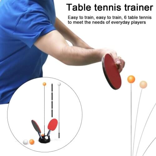 Portable Table Tennis Trainer Table Tennis Soft Shaft Training Machine Elasticity Kid Adult Ping Pong Practice Trainer