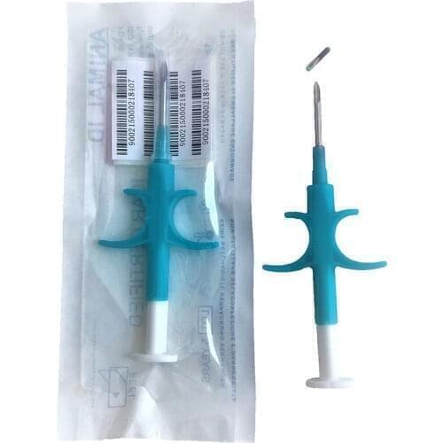 2.12*12 FDX-B ISO11784/785 RFID 100pcs Id Injector Pet Glass Tag Microchip Syringe for animals Pig Cow Cattle Horse Dog Fish