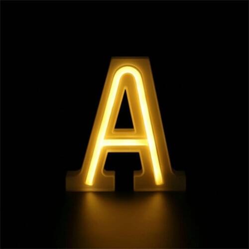 LED USB Letter Lights Light Up White Plastic Letters Standing Hanging A-Z symbol decorative letters holiday led night lights