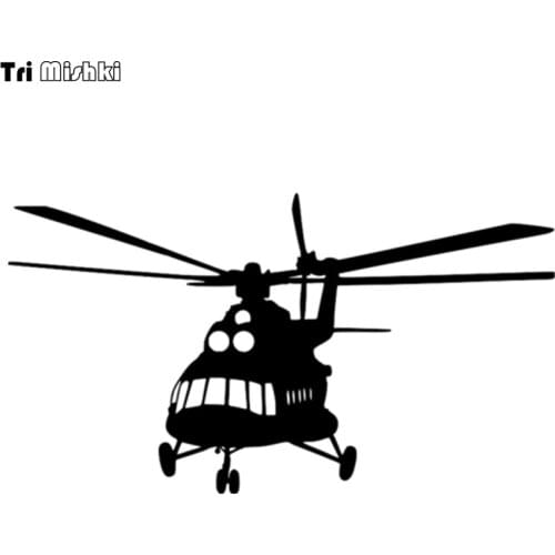 Tri Mishki HZX048 11*20cm 1-4 pieces car sticker mi-8 russian helicopter auto car stickers